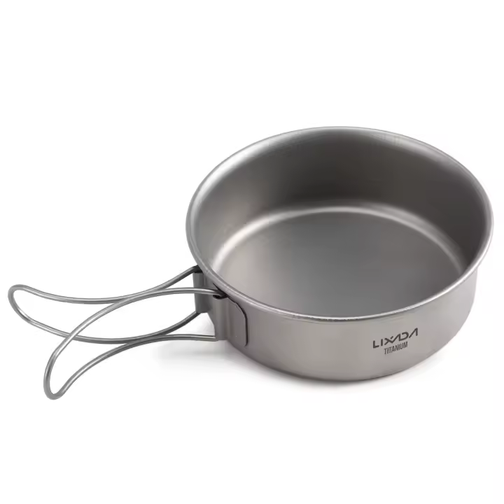 Lixada Tazas De Titanio Ultraligeras Para Camping Y Viajes Con Asas Plegables Utensilios De Cocina Al Aire Libreware De Mesa - 1