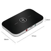 Transmisor y receptor de Audio B6 2 en 1 con Bluetooth 5,3, 3,5mm, AUX + RCA, batería de 600mAh, adaptador inalámbrico para coche, PC, TV, auriculares - details 5