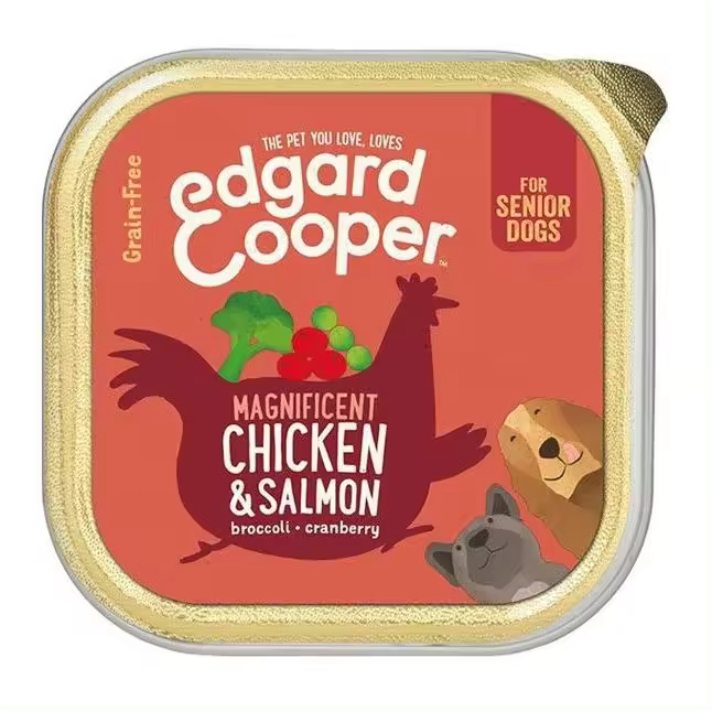Edgard & Cooper Senior Grain Free Pollo y Salmón Perro Tarrinas  Comida Húmeda para perros - 1