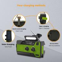 Banco de Energía de Radio Meteorológico de emergencia, manivela Solar de 4000mAh, Carga USB, FM AM WB NOAA, Radio de emergencia, Alarma SOS, Indoor LED, portátil Solar DE EMERGENCIA recargable - details 5