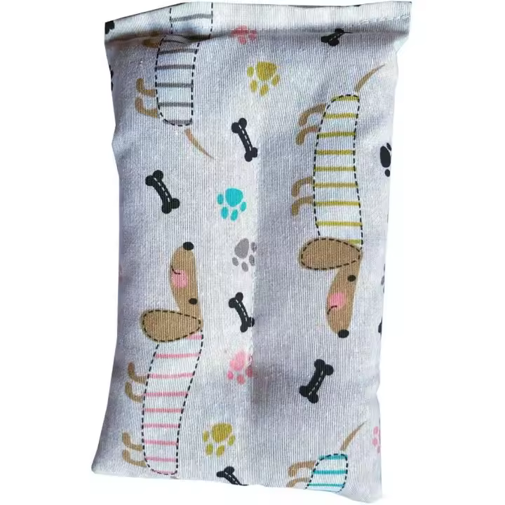 Decolores | Cojín Térmico de Semillas | Efecto Calor y Frío | Apto para Microondas y Congelador | Funda Lavable | Estampado de Perros - 1