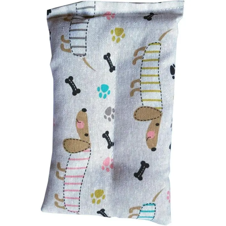 Decolores | Cojín Térmico de Semillas | Efecto Calor y Frío | Apto para Microondas y Congelador | Funda Lavable | Estampado de Perros - 1
