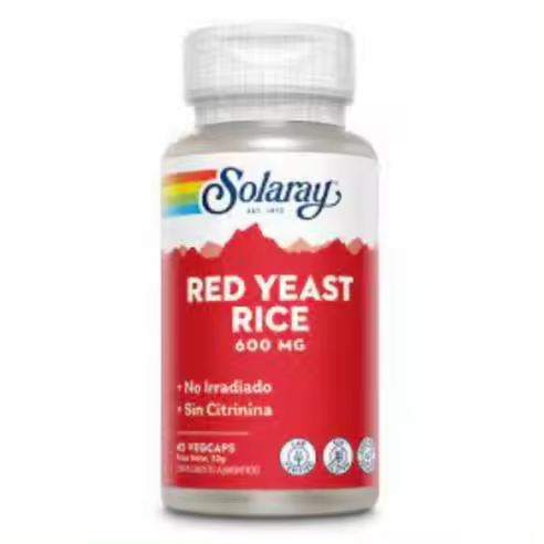 Solaray Red Yeast Rice 45 Cápsulas - Natural y Efectivo para Mejorar Presión Arterial y Colesterol - Suplemento Alimenticio para el Bienestar Cardíaco - 1