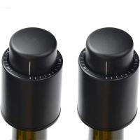 Tapa De Vino Reutilizable Con Escala De Tiempo Y Preservador De Vino Con Bomba De Vácuo Tapones Ecológicos Para Botella De Vino SUNFILI - details 7