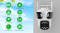 Cámara PTZ De Seguridad 4K Exterior Con Lente Doble Y Tres Pantallas Cámara WiFi 6 HD Exterior Auto Tracking iCsee Resistente Al Clima - details 0