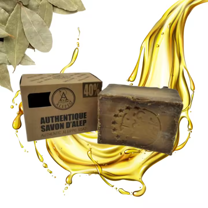 Jabon de Alepo Macruma al 40%. Natural y organico . A base de bayas de laurel y Aceite de Oliva. 200gr - 1