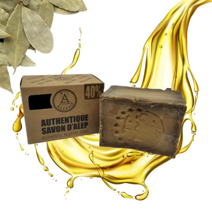 Jabon de Alepo Macruma al 40%. Natural y organico . A base de bayas de laurel y Aceite de Oliva. 200gr - 1