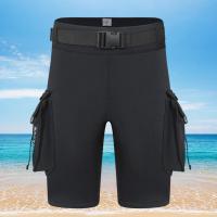 Shorts De Neopreno 3mm Para Buceo Shorts De Buceo Tech Unisex Con Cremallera D Y Agujero De Fuga Para Equipo De Buceo Accesorios De Surf Shorts De Cargo Para Hombres Y Mujeres - details 0