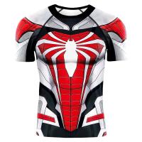 Camiseta De Compresión Para Hombre Verano 2025 Con Diseño De Araña Manga Corta Elasticidad Superhéroe Top De Fitness Activewear - details 13