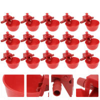 15 PCS Fuente De Agua Para Ponedero Pato Gallo Pollo Pigeon Bebedor De Agua Para Aves De Corral Cucharas De Agua Rojas - details 3