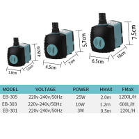 Bomba De Agua Submersible Para Acuario Y Piscina Eficiente En Energía Fuente De Fuente Silenciosa Con Filtro Para Tanque De Peces Con Enchufe EU/US - details 10