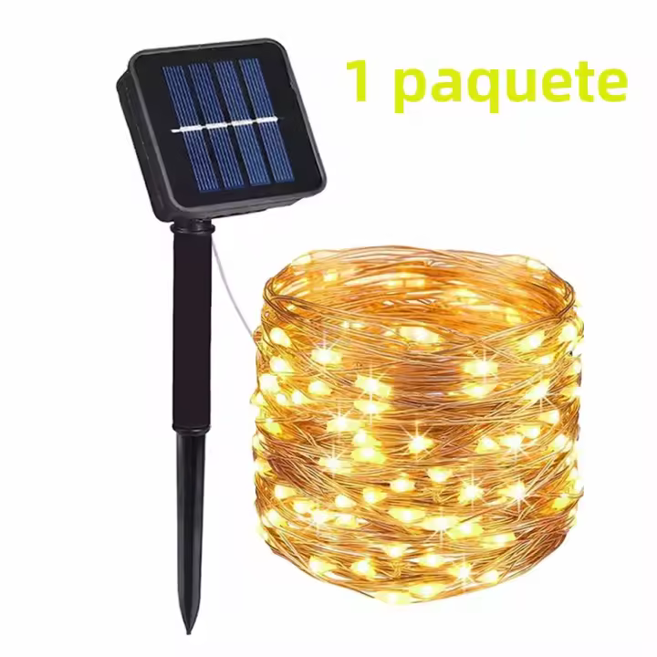 Luces De Fairy LED Solares Para Jardín Patio Camino Exterior Impermeables Para Bodas Navidad Decoración De Aves De Rueda De Luces - 1