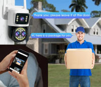 Cámara De Seguridad IP WIFI Para El Hogar 12MP Tríptico Lente 10x Zoom Vídeo HD Vigilancia CCTV Exterior Cámara De Seguridad Inalámbrica Yoosee - details 3