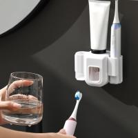 Organizador De Cepillos De Dientes Doble Agujero Soporte Para Pasta De Dientes Accesorios De Baño Plástico Resistente a Agua Para El Hogar - details 7