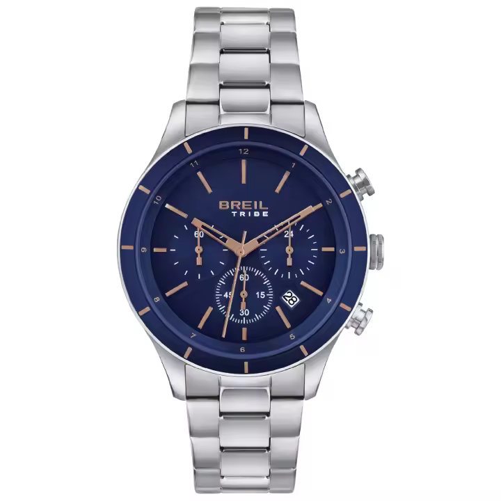 Reloj BREIL DUDE HOMBRE MONO-Eshere AZUL Movimiento de cuarzo y pulsera de Maple Plisado EW0552 - 1