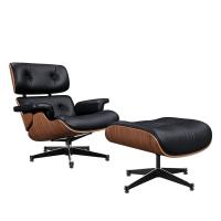 TY323 XL Classic Recliner Light Walnut Armchair Black Cowhide Black Big Head Foot Swivel Deck Chair Furniture Lunch Break Cha Ergonomic Design Office Lunch Break Chair Living Room Comfort Lounge Chair Genuine Top Layer Cowhide Aluminum Alloy Big Head Feet - details 10
