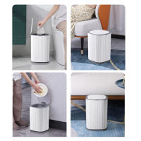 Basurero Inteligente Sensor 12L 15L Impermeable Para Baño Y Cocina Basura Automático Ecológico Para Hogar Inteligente - details 14