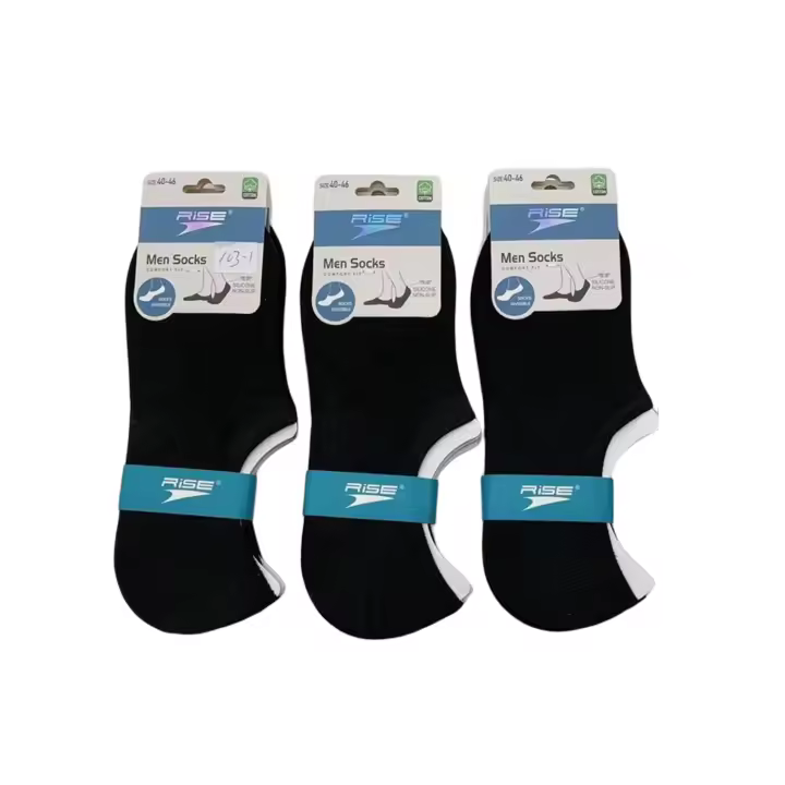 12 Calcetines de Cortos (4 colores, entrega aleatoria, sin posibilidad de elección) Invisibles Respirable Calcetines tobilleros Algodón Antideslizantes para hombre y mujer multicolor - 1