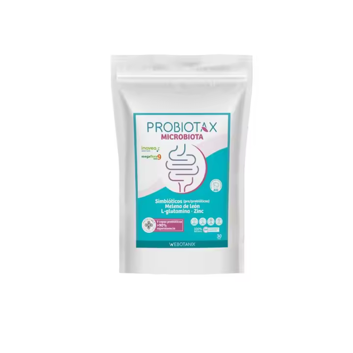 WeBotanix Probiotax Probióticos y Prebióticos 30 Dosis - Bienestar Digestivo, Microbiota Intestinal - Vegano - Sin Gluten y Sin Lactosa - 1