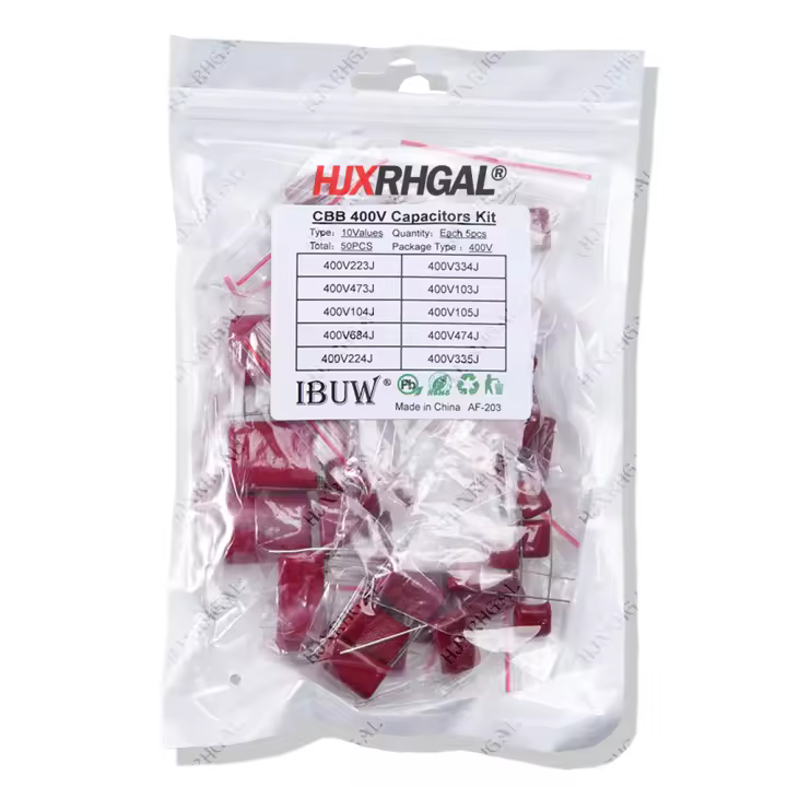 Kit De 50 Piezas De Condensadores De Película Metallizada De Poliéster CBB Assortment 400V 10nF ~ 3.3UF Para Automóviles - 1