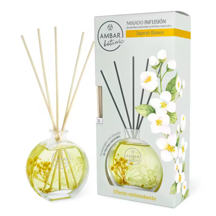 AMBAR Botanic ambientador mikado aroma bote 75 ml efecto estimulante - 1
