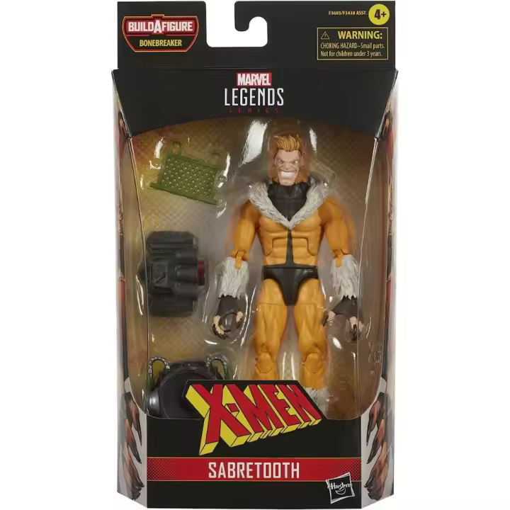 Figura de Sabretooth de los X-Men Legends Marvel Series Hasbro 15 cm con 3 piezas de figura para armar a BONEBREAKER - 1