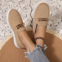 Zapatillas Planas De Mujer Con Cadena De Metal Tallas Grandes 43 Transpirables De Malla Antideslizantes Casual Verano - details 10
