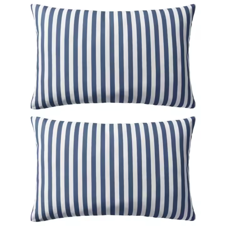 vidaXL 2x Cojines para Exteriores 60x40cm Marino para Casa y Jardin Hogar Color navy stripe,  grey stripe,  Gris y mas - 1