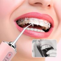 Irrigador Oral Portátil Flosser De Agua Dental Recargable USB Con 4 Tiras De Jetable 220ml 3 Modos IPX7 1400rpm Para Adultos - details 9