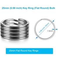 Anillos De Llave Planos De Metal Desmontables Para Oficina Y Hogar Kit De Manualidades DIY Accesorios De Llaves 1 Pulgada - details 1