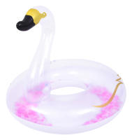 Flotador Hinchable Cisne Blanco con Plumas (37552) para Playa y Piscina +REGALO Pelota Hinchable Playa Multicolor - details 0