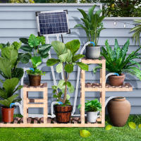 Sistema De Riego Por Drip Solar Autoabastecido Con Batería Integrada De 2200mAh IP65 Impermeable Kit De Riego DIY Para Jardín - details 3