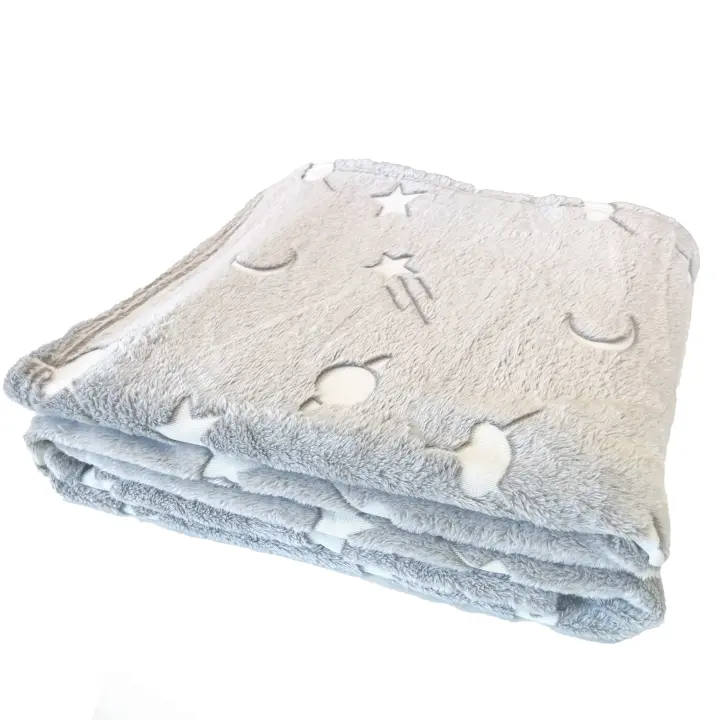 Manta Decorativa Infantil Estrellas que Brillan en la Oscuridad - 160x220 cm | Alo Home - 1