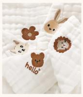 Toallas De Algodón Bordadas Para Bebé 6 Capas Pañuelos Para La Cara Y Manos De Recién Nacidos Bibs Suaves Pañuelos Para Niños Burp Cloth - details 8