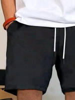 Shorts De Playa Para Hombre Ropa Casual De Verano Material Poliéster Estilo Sólido Talla Adecuada Para Primavera Y Verano - details 9