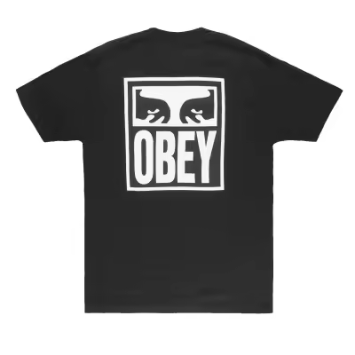 Camiseta Obey Eyes Icon II Jet Black 166912142-BLK - 1