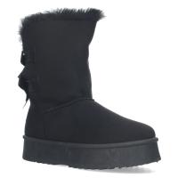 PuntoSalao Botas australianas altas de plataforma lazos para mujer color negro : Lasbotas australianas altas de plataforma lazos para mujer color negroson unas botas planas con plataforma que no pasan de moda cada invierno desde hace dos décadas - details 1