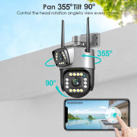 Cámara de seguridad de doble lente WIFI Pro Smart Home, 4MP, seguimiento automático, impermeable, inalámbrica, para exteriores, WIFI, IP - details 4