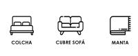 Gamusi Colcha multiusos cama y sofa. Plaid foulard cubrecama mantas de sofa suave y transpirable algodón diseño geométrico - 180x140 cm - details 0