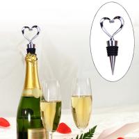 Tapa De Vino En Forma De Corazón Para Botella De Vino Tinto Y Champán Regalos De Boda Accesorios De Bar Hecho De Aleación De Zinc - details 0