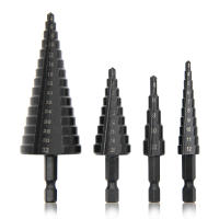 Juego De Brocas Escalonadas Negras Con Taladro Hexagonal 3-12/4-12/4-20/4-32mm Para Taladrar Madera Herramienta De Reamado - details 0