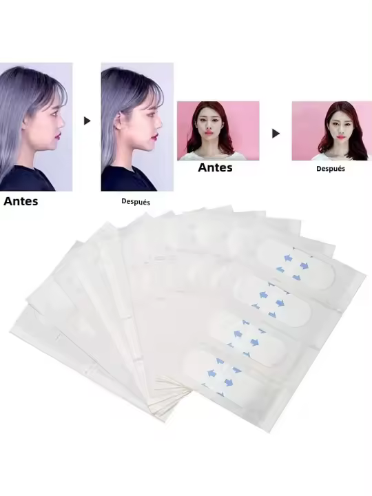 40Pcs Pegatinas De Levantamiento Facial Impermeables V-line Adhesivo Para Delgazar El Rostro Invisible Transpirable Herramienta De Belleza Para Maquillaje - 1