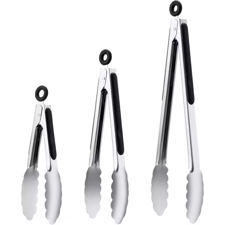 Pinzas de cocina de acero inoxidable para parrilla (7, 9 y 12 pulgadas) - 1