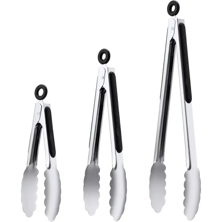 Pinzas de cocina de acero inoxidable para parrilla (7, 9 y 12 pulgadas) - 1