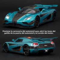 Coche De Juguetes Miniatura 1:24 Con Puertas Abiertas Y Función Retroceso Para Niños Coche Deportivo De Aleación Durable Regalo Ideal Para Niños Mayores De 3 Años - details 6