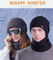 Set De 2 Piezas Gorro Y Bufanda Tejidos De Punto Para Invierno Para Hombres Y Mujeres Capucha Caliente De Poliéster Y Acrílico Gorras Bonnet Anti-frío - details 2