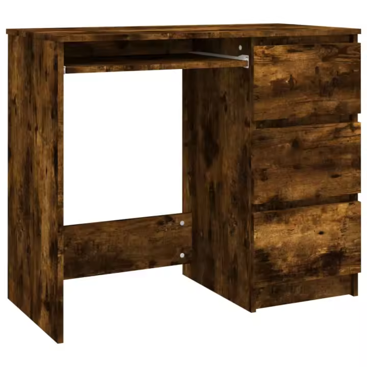 VidaXL Escritorio Darú 3 cajones + compartimento teclado 76x90x45 cm - 1