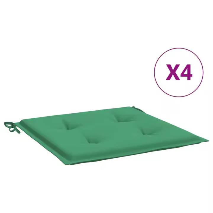 Fundas de Silla de Jardín 4 UDS lienzo Oxford verde 50x50x3 cm - 1