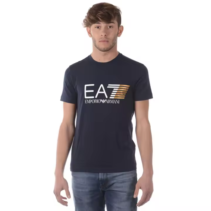 Emporio Armani EA7 Camiseta Algodón Hombre Azul Oscuro 3ZPT62PJ03Z 1554 - 1