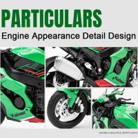 Modelo De Motocicleta Ninja ZX-10R a Escala 1:12 En Metal Con Sonido Luz Y Absorción De Choque Vehículo De Racing Para Niños - details 8